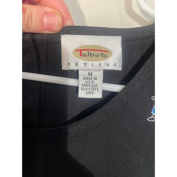 Vintage‎ Talbots Black Sleeveless Novelty Embroidered Maxi Dress - Picture 8 of 9